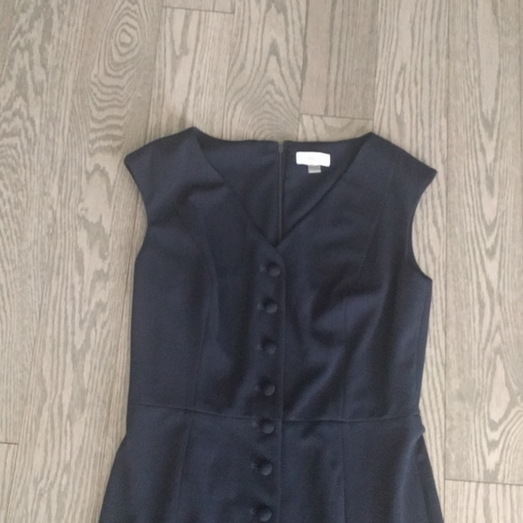 dark blue button down dress by Calvin Klein - Picture 2 of 13